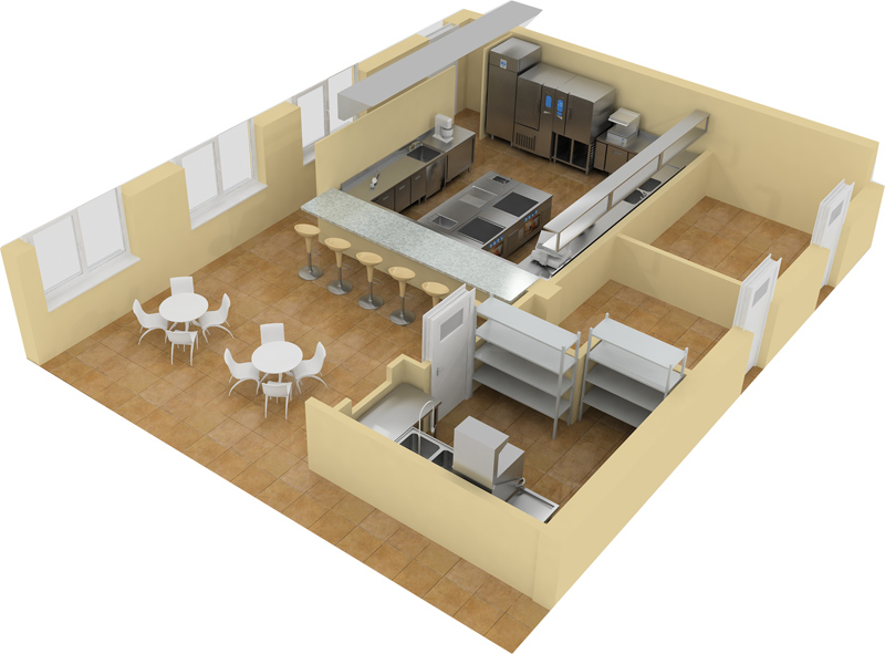 Открытая кухня