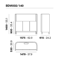 Буфет Pedrali Buddyhub Sideboard BDM002/140