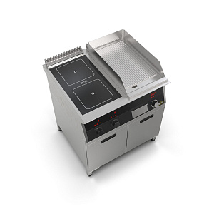 Индукционная комбо плита Smart Induction 2 зоны плита/ рифленый гриль