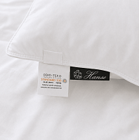 Подушка пуховая трехкамерная Hanse Natural Hybrid Pillow Jumbo, 51×71 см, белая