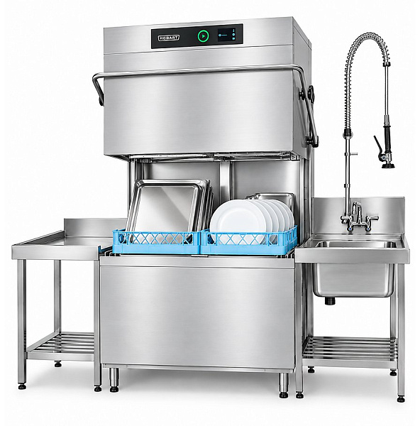 Машина посудомоечная купольная Hobart AMXXL-10C PROFI с увеличенной рабочей камерой, дозаторами моющего и ополаскивающего средств, насосами ополаскивания и слива