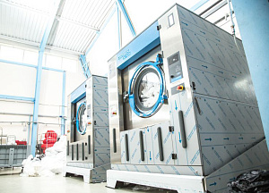 Индустриальная прачечная с туннельной линией