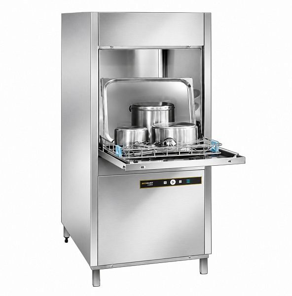 Машина котломоечная Hobart U704-11B Ecomax с дозаторами моющего и ополаскивающего средств, насосом слива, вставкой 323753 и базовой корзиной