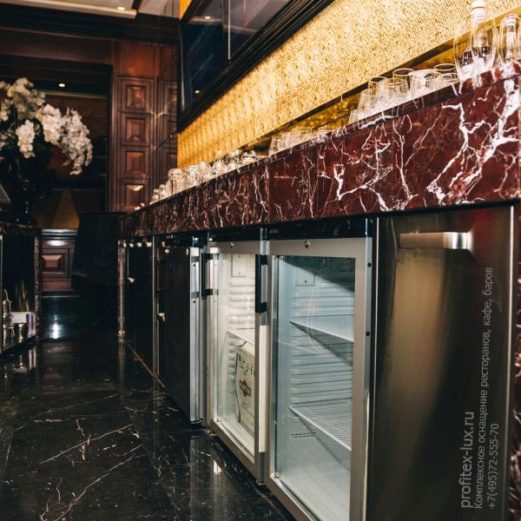 Профессиональное оборудование для бара и ресторана от Profitex. Казино «Sochi Casino & Resort», Сочи. На фото оборудование Scotsman, Liebherr.