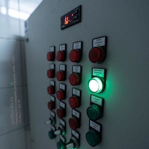 Оснащение бара и ресторана профессиональным оборудованием от Profitex. Отель "Азимут Переславль", Переславль-Залесский. На фото техническое помещение цокольного этажа с оборудованием Copeland, Lu-Ve.