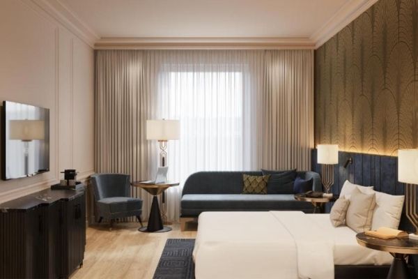 Текстиль для номерного фонда отеля, гостиницы. Отель Marriott Imperial Plaza Hotel, Москва.