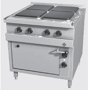 Электрическая плита MKN OPTIMA 850 GN 2/1 с 4 конфорками и электрическим шкафом